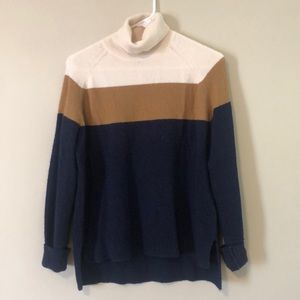 J. Crew color block turtleneck